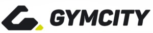 grafika przedstawia logo siłowni GymCity Bełchatów w kolorze czarno-seledynowym